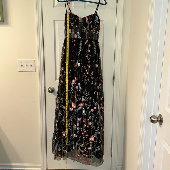 City Studio black with floral embroidery party/Prom/HoCo dress - Picture 2 of 8
